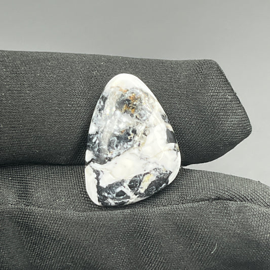 White Buffalo Turquoise Cabochon - Tumble