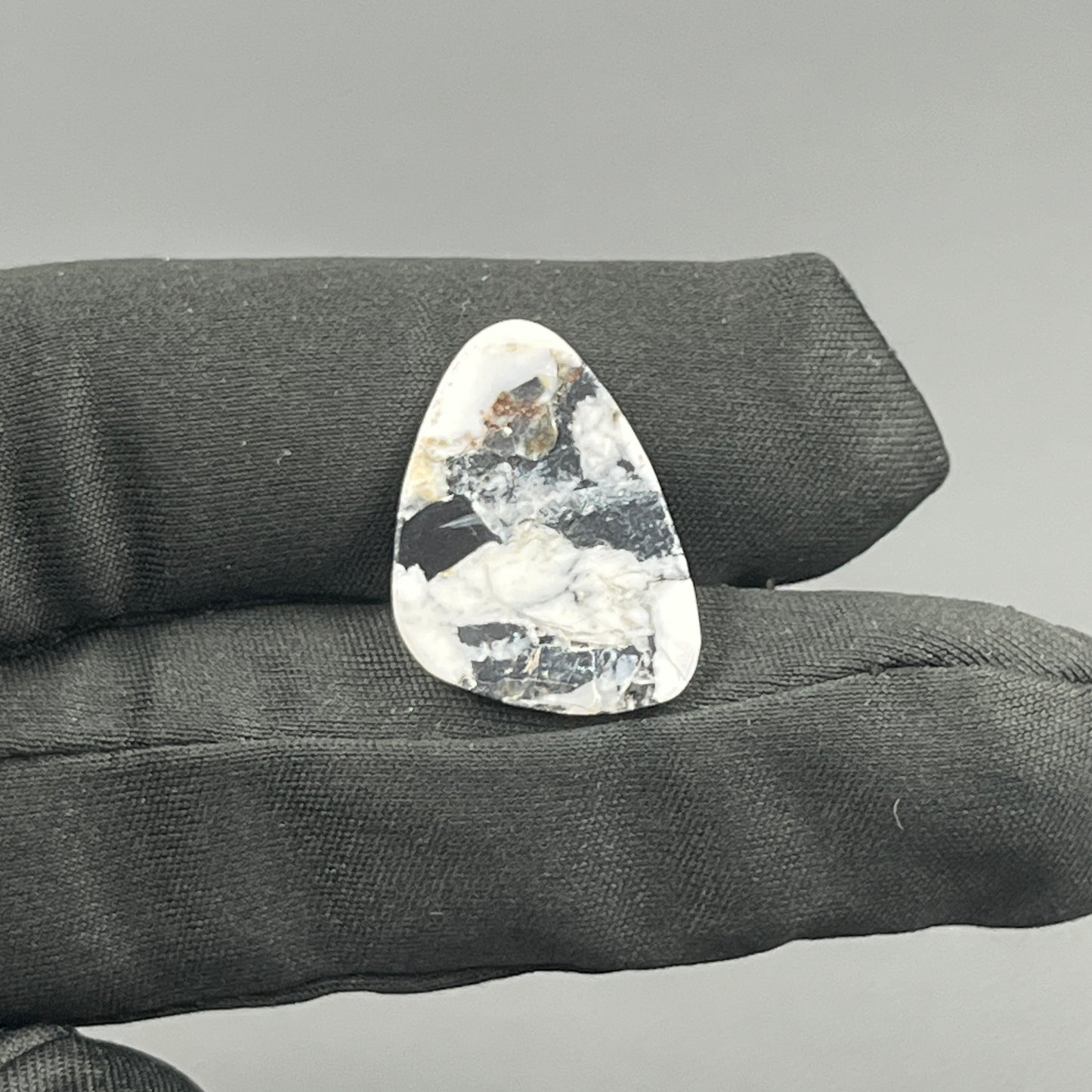 White Buffalo Turquoise Cabochon - Tumble