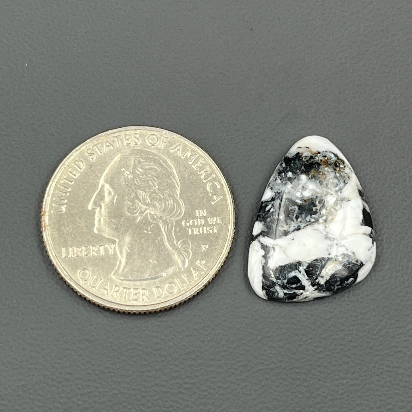 White Buffalo Turquoise Cabochon - Tumble