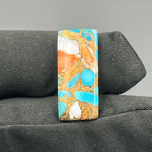 Kingman Spiny Oyster Turquoise - Loose Cab - Baguette