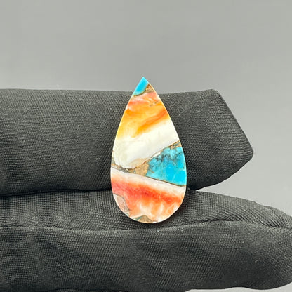 Kingman Spiny Oyster Turquoise - Loose Cab - Teardrop