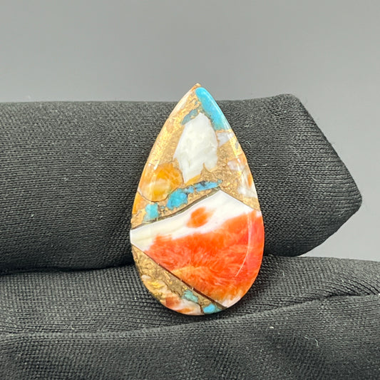 Kingman Spiny Oyster Turquoise - Loose Cab - Teardrop