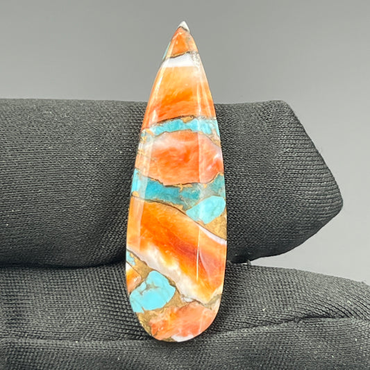 Kingman Spiny Oyster Turquoise - Loose Cab - Teardrop