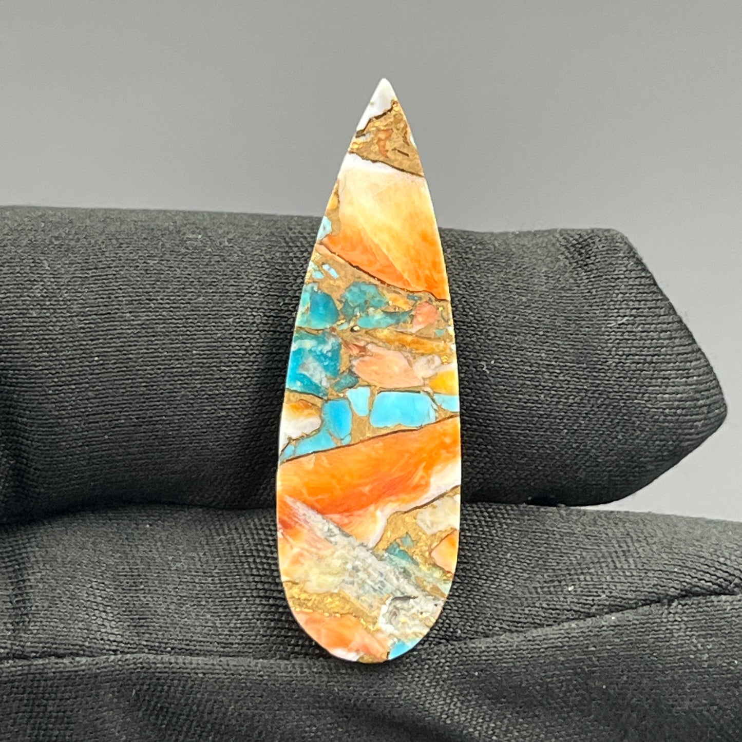 Kingman Spiny Oyster Turquoise - Loose Cab - Teardrop