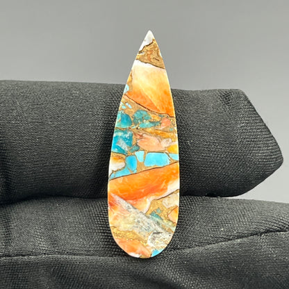 Kingman Spiny Oyster Turquoise - Loose Cab - Teardrop