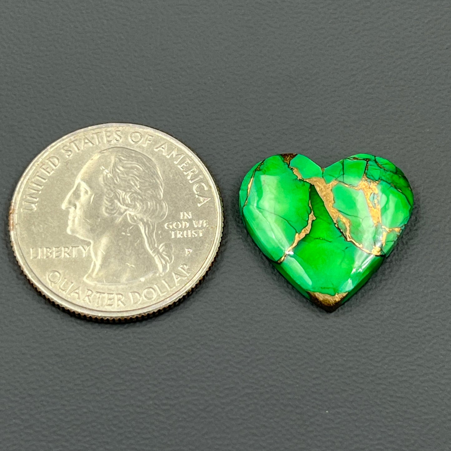Kingman Forest Green Dahlia - Loose Cab - Heart