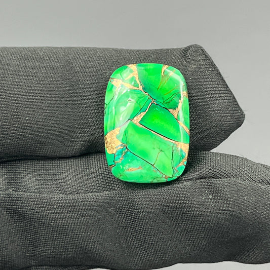Kingman Forest Green Dahlia - Loose Cab - Baguette