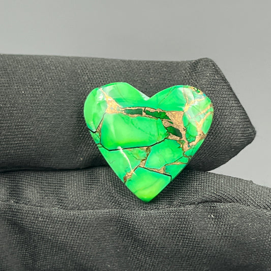 Kingman Forest Green Dahlia - Loose Cab - Heart