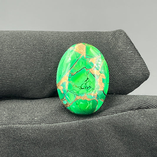Kingman Forest Green Dahlia - Loose Cab - Oval