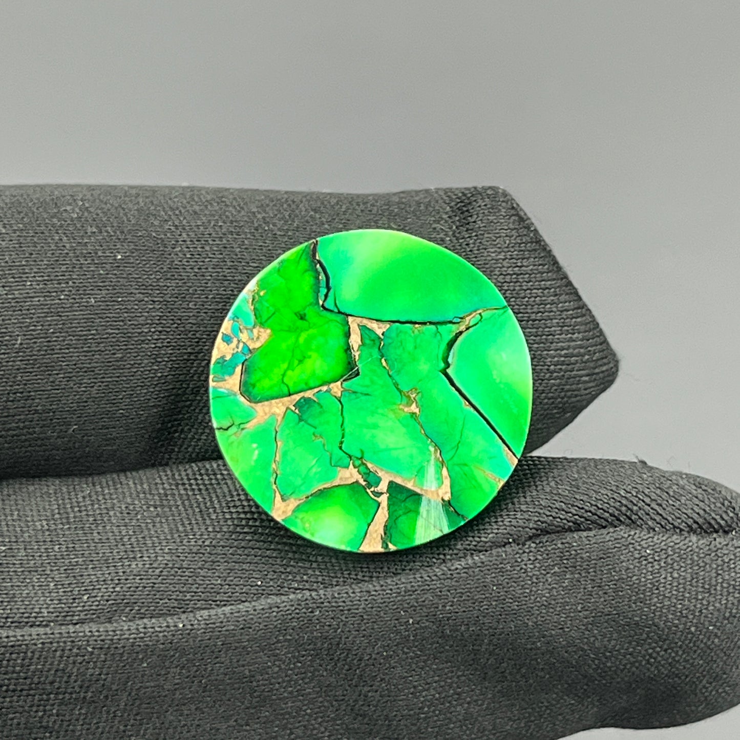 Kingman Forest Green Dahlia - Loose Cab - Round