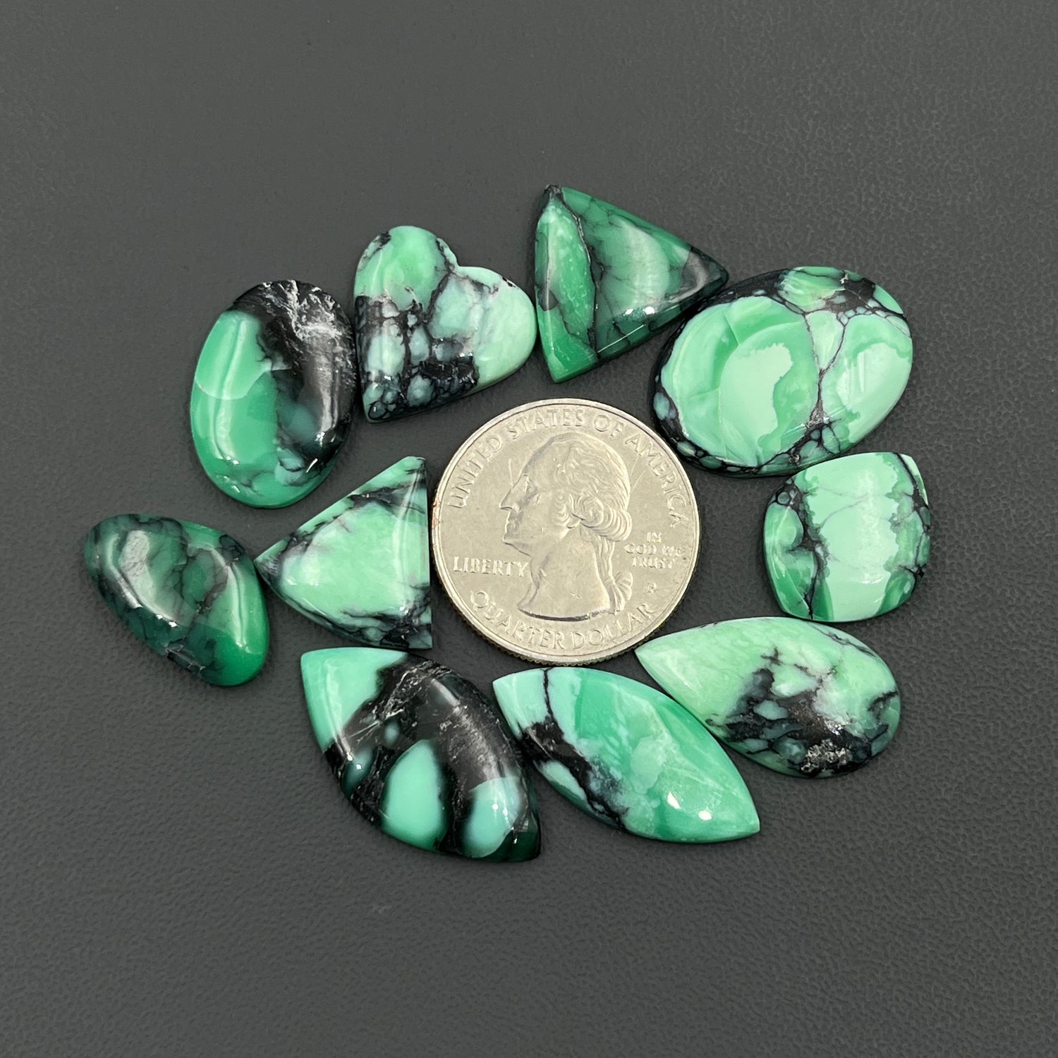 Black Bridge Variscite Cabochon Wholesale Lot