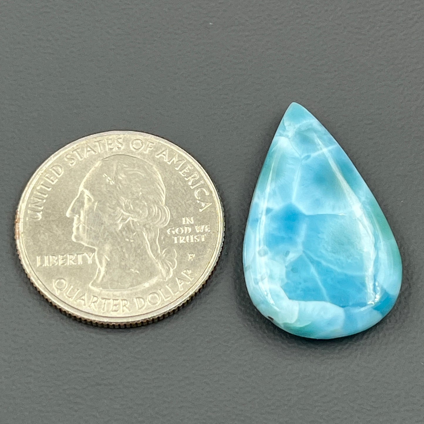 Top Quality Larimar- Loose Cabochon - Teardrop
