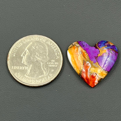 Kingman Purple Oyster Mohave - Loose Cab - Heart