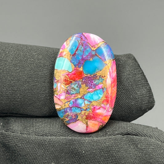 Kingman Pink Oyster Dahlia - Loose Cab - Oval