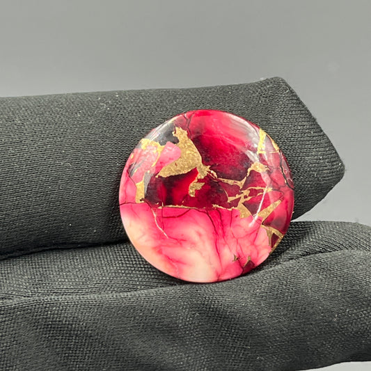 Kingman Red Rose Dahlia - Loose Cab -  Round