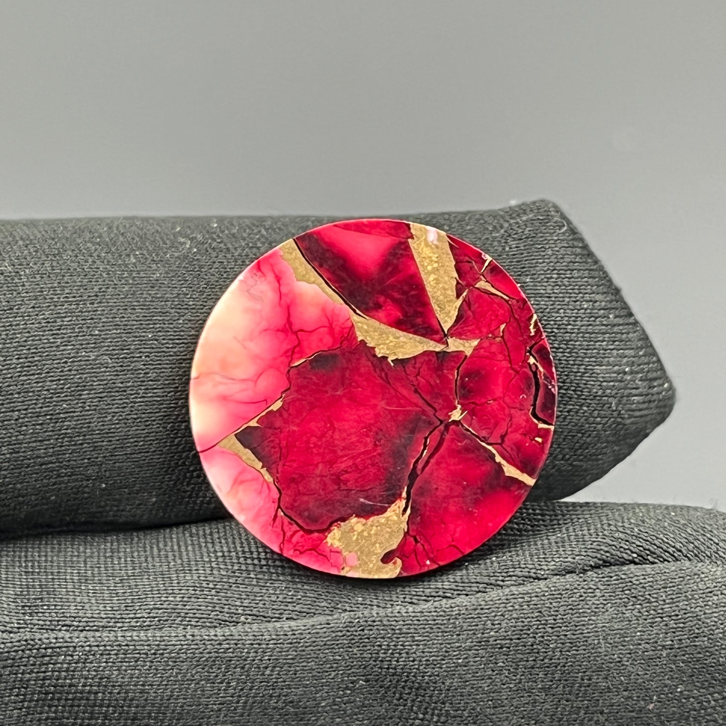 Kingman Red Rose Dahlia - Loose Cab -  Round