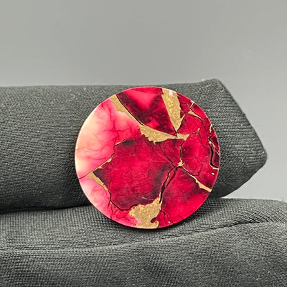 Kingman Red Rose Dahlia - Loose Cab -  Round