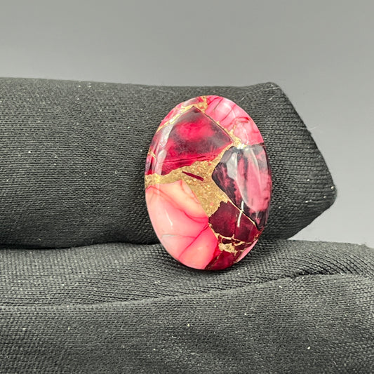 Kingman Red Rose Dahlia - Loose Cab -  Oval