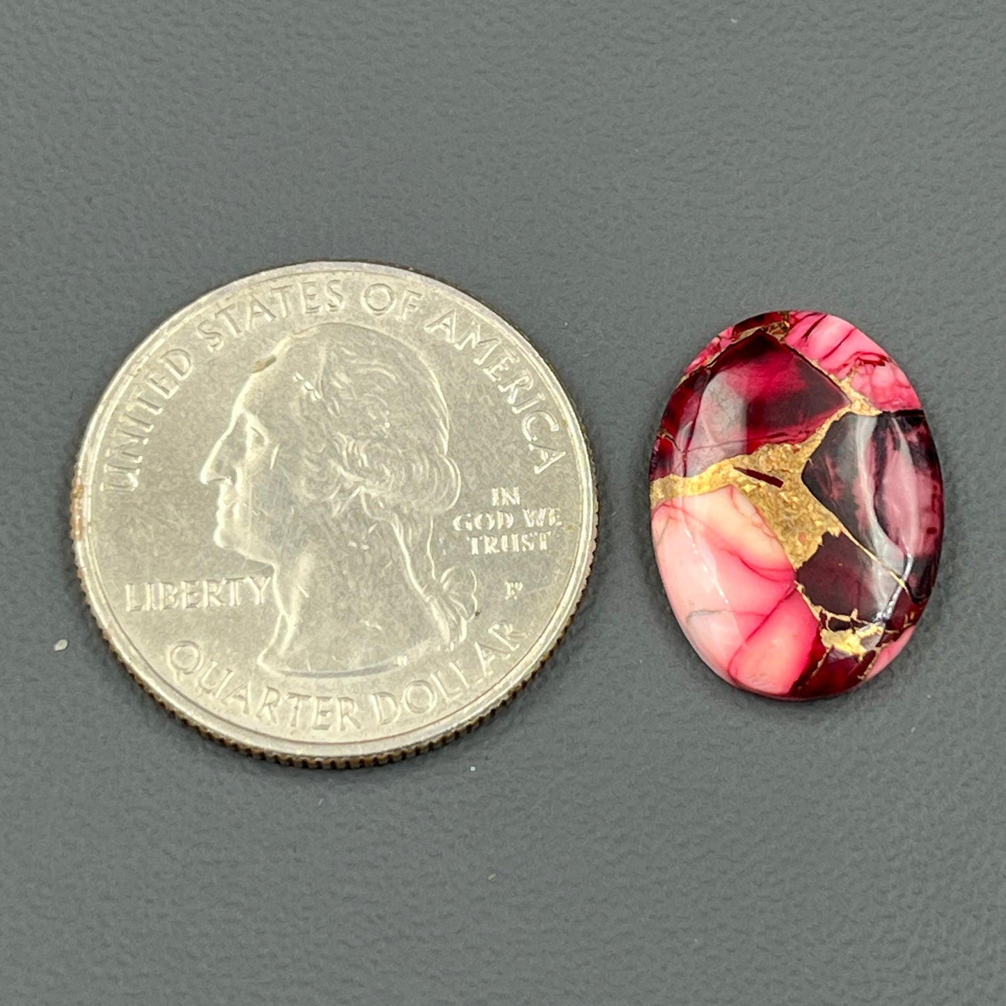 Kingman Red Rose Dahlia - Loose Cab -  Oval