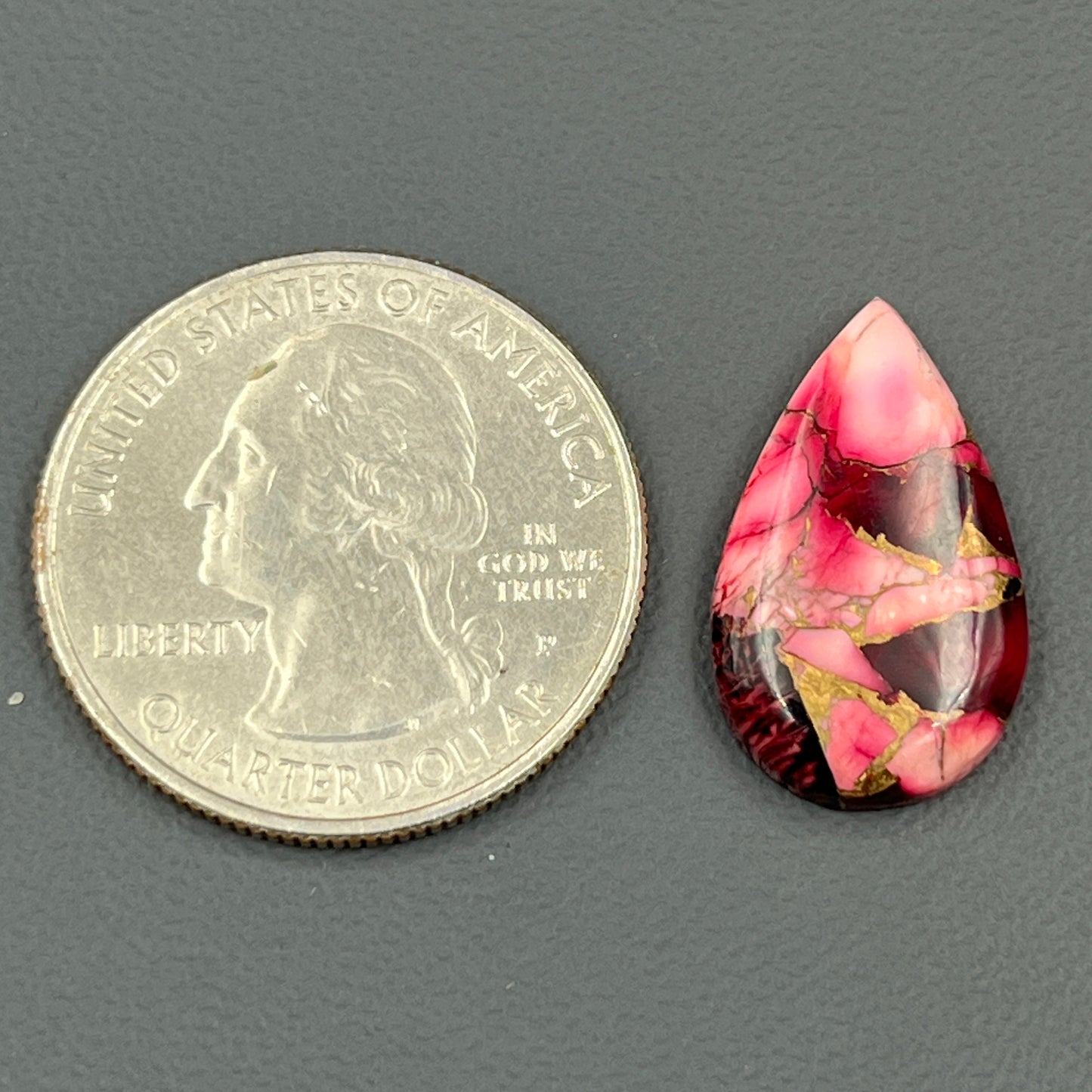 Kingman Red Rose Dahlia - Loose Cab -  Teardrop
