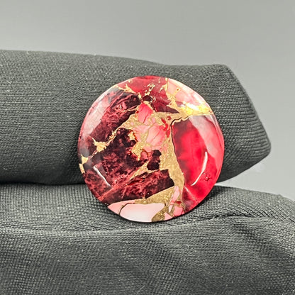 Kingman Red Rose Dahlia - Loose Cab -  Round