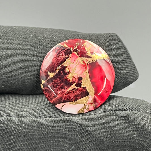 Kingman Red Rose Dahlia - Loose Cab -  Round