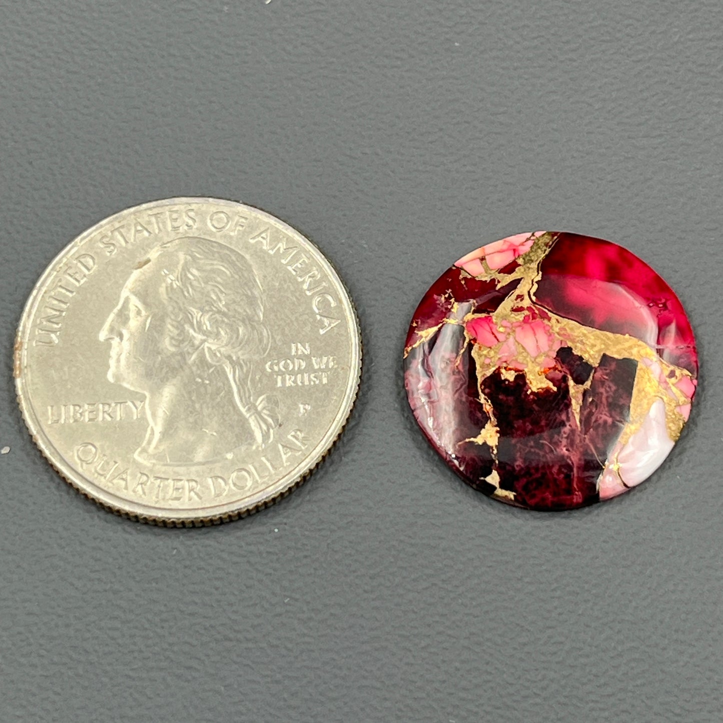 Kingman Red Rose Dahlia - Loose Cab -  Round