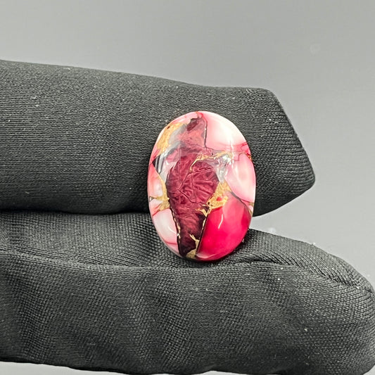 Kingman Red Rose Dahlia - Loose Cab -  Oval