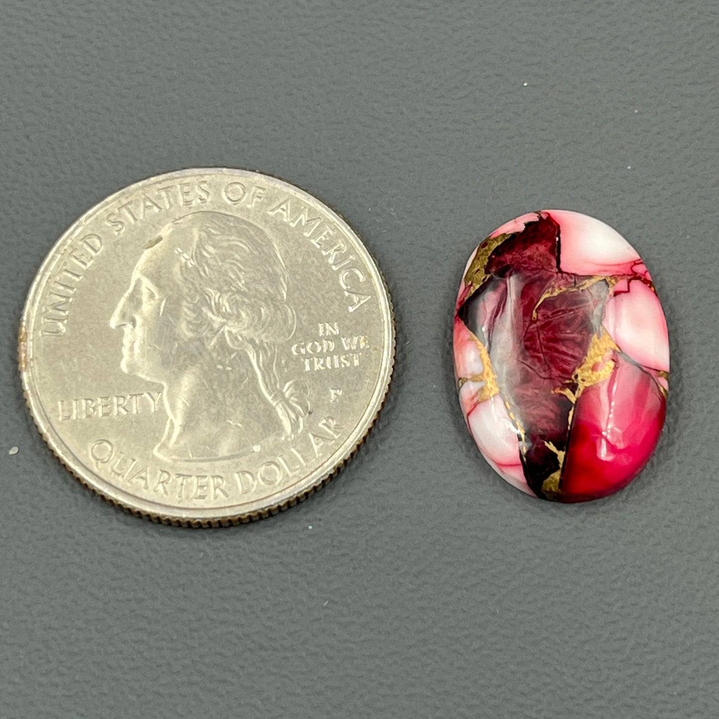 Kingman Red Rose Dahlia - Loose Cab -  Oval