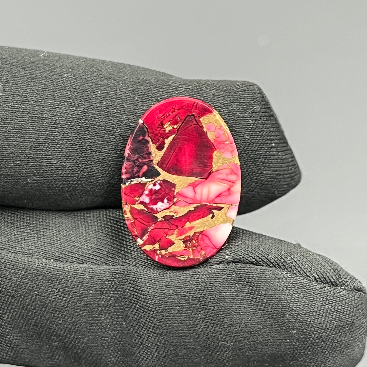 Kingman Red Rose Dahlia - Loose Cab -  Oval