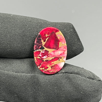 Kingman Red Rose Dahlia - Loose Cab -  Oval