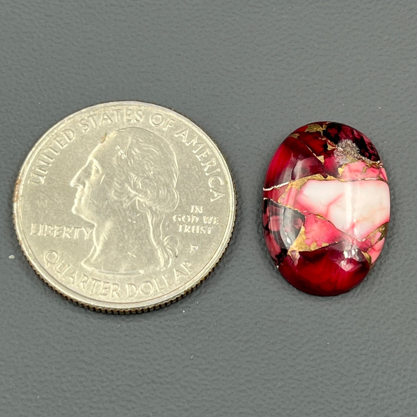 Kingman Red Rose Dahlia - Loose Cab -  Oval
