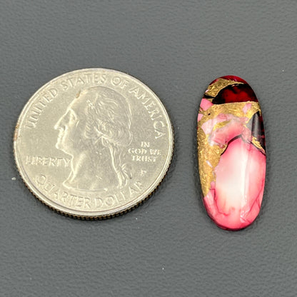 Kingman Red Rose Dahlia - Loose Cab -  Oval