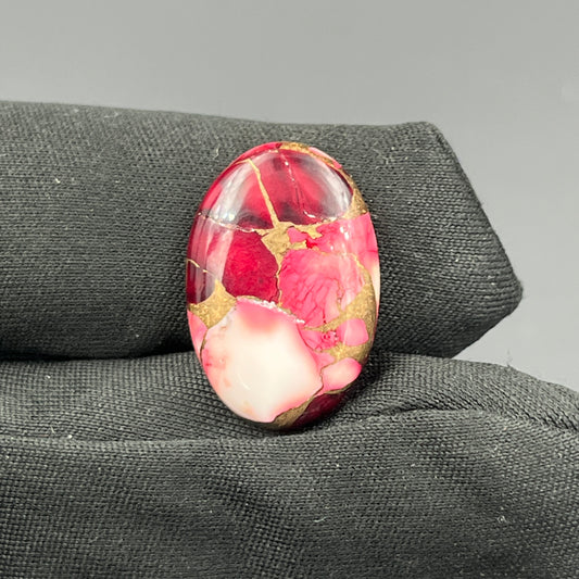 Kingman Red Rose Dahlia - Loose Cab -  Oval
