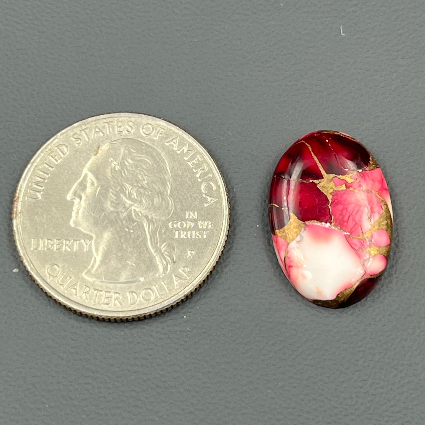 Kingman Red Rose Dahlia - Loose Cab -  Oval