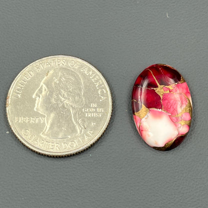 Kingman Red Rose Dahlia - Loose Cab -  Oval
