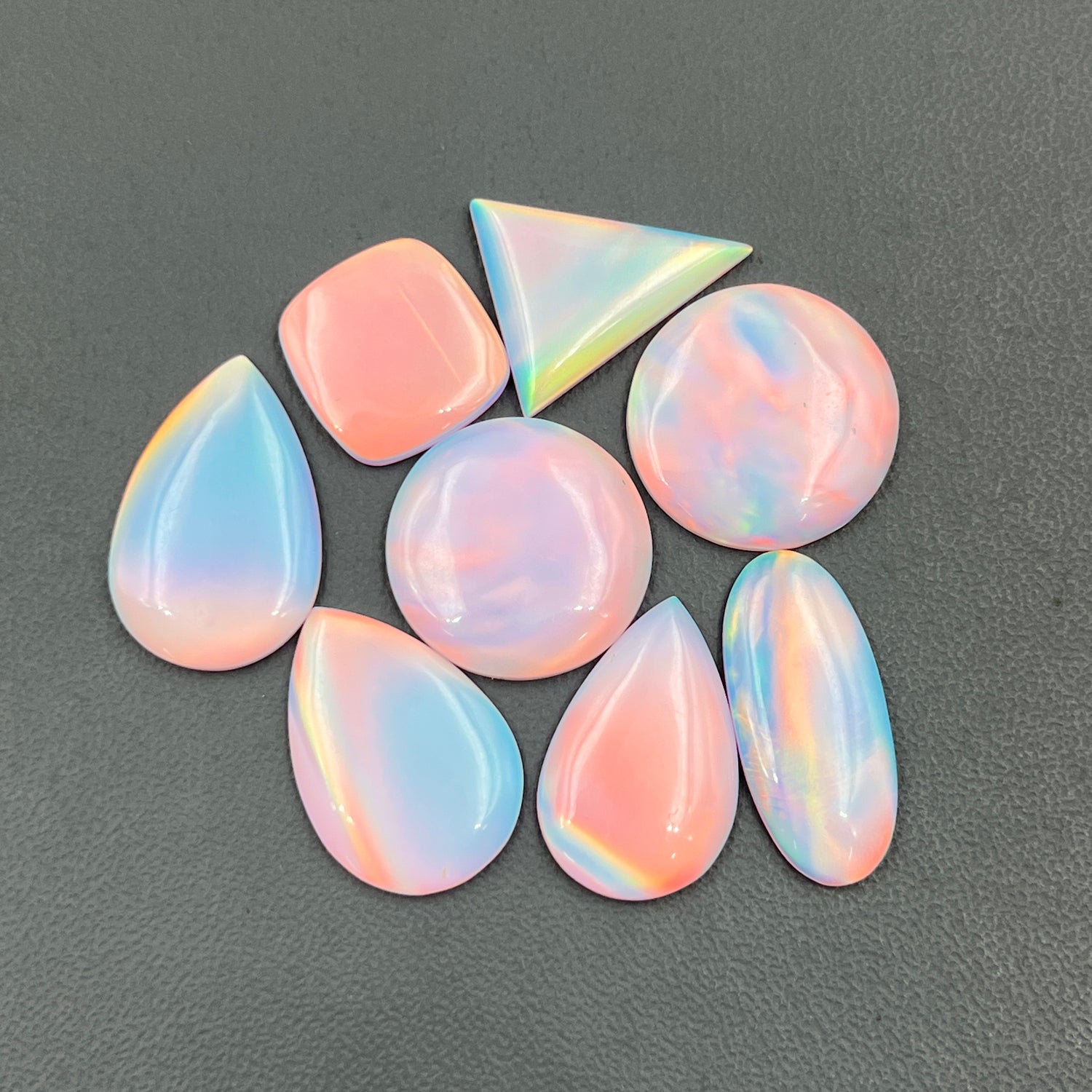 Aurora Opal Cabochon, Pink Shade Aura Opal Gemstone Wholesale Lot