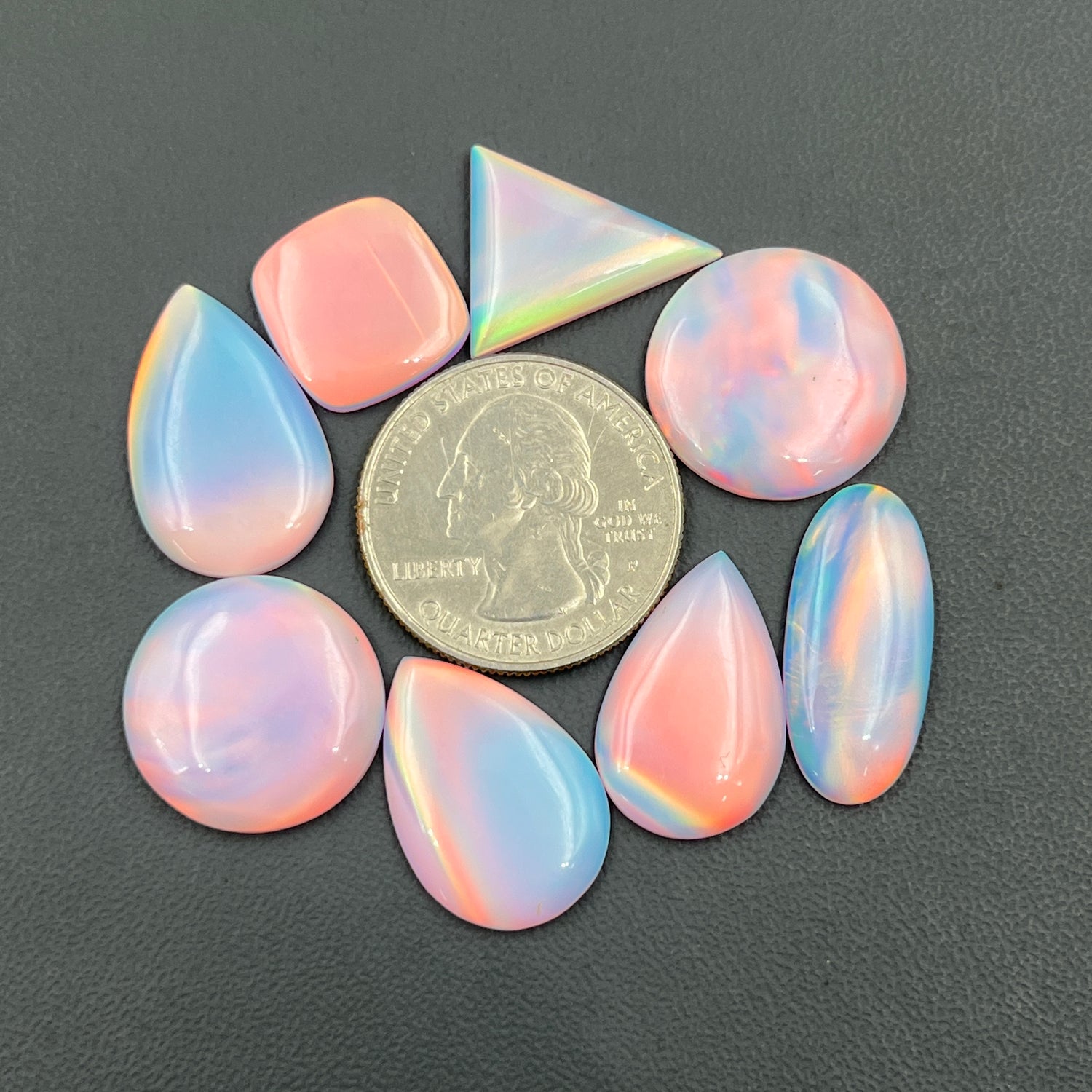 Aurora Opal Cabochon, Pink Shade Aura Opal Gemstone Wholesale Lot