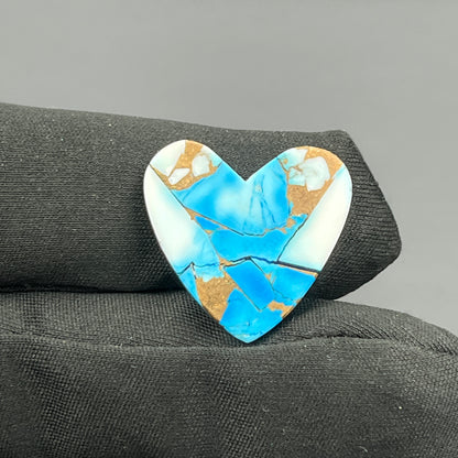 Kingman Ice Blue Dahlia - Loose Cabs - Heart