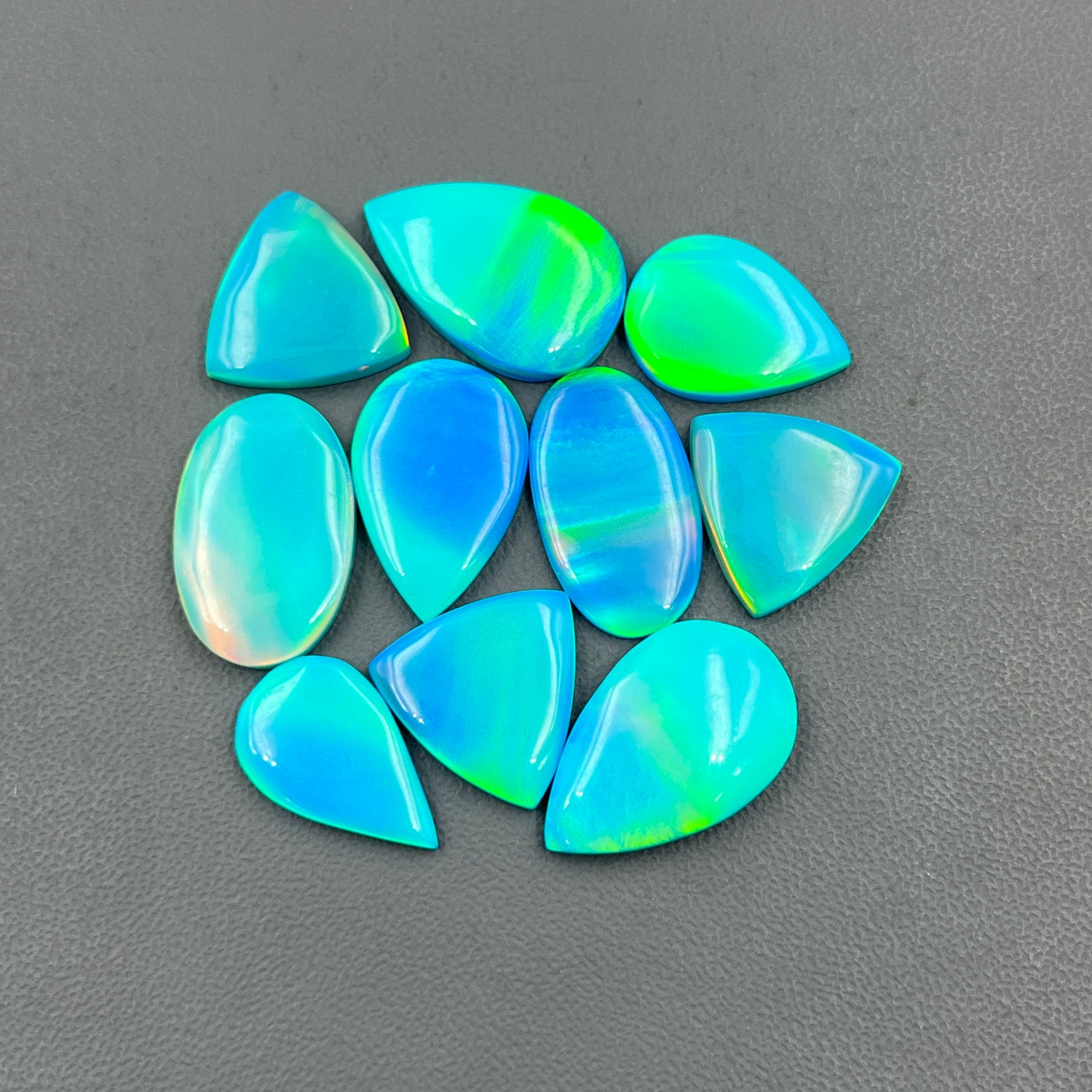 Aurora Opal Cabochon, Blue Shade Aura Opal Gemstone Wholesale Lot