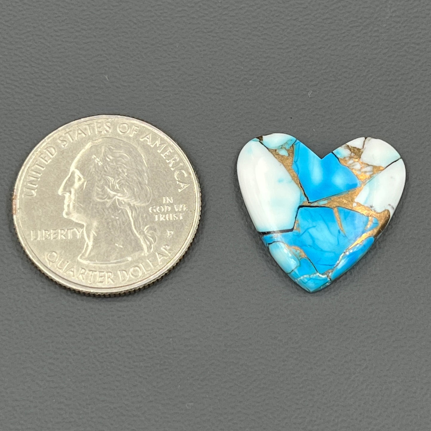 Kingman Ice Blue Dahlia - Loose Cabs - Heart