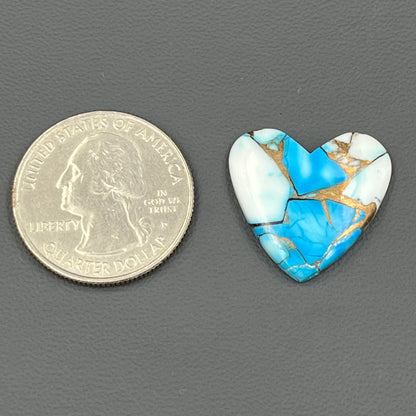 Kingman Ice Blue Dahlia - Loose Cabs - Heart
