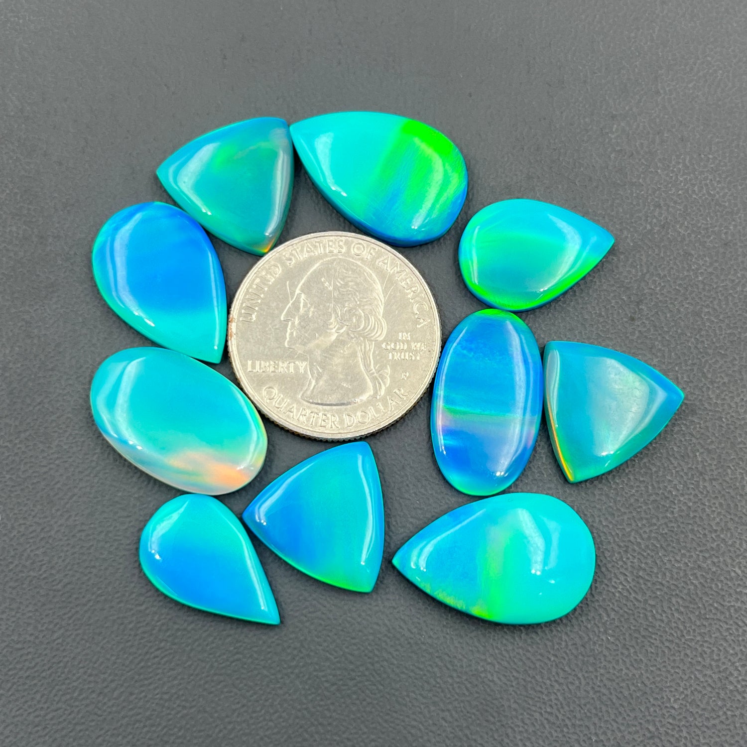 Aurora Opal Cabochon, Blue Shade Aura Opal Gemstone Wholesale Lot