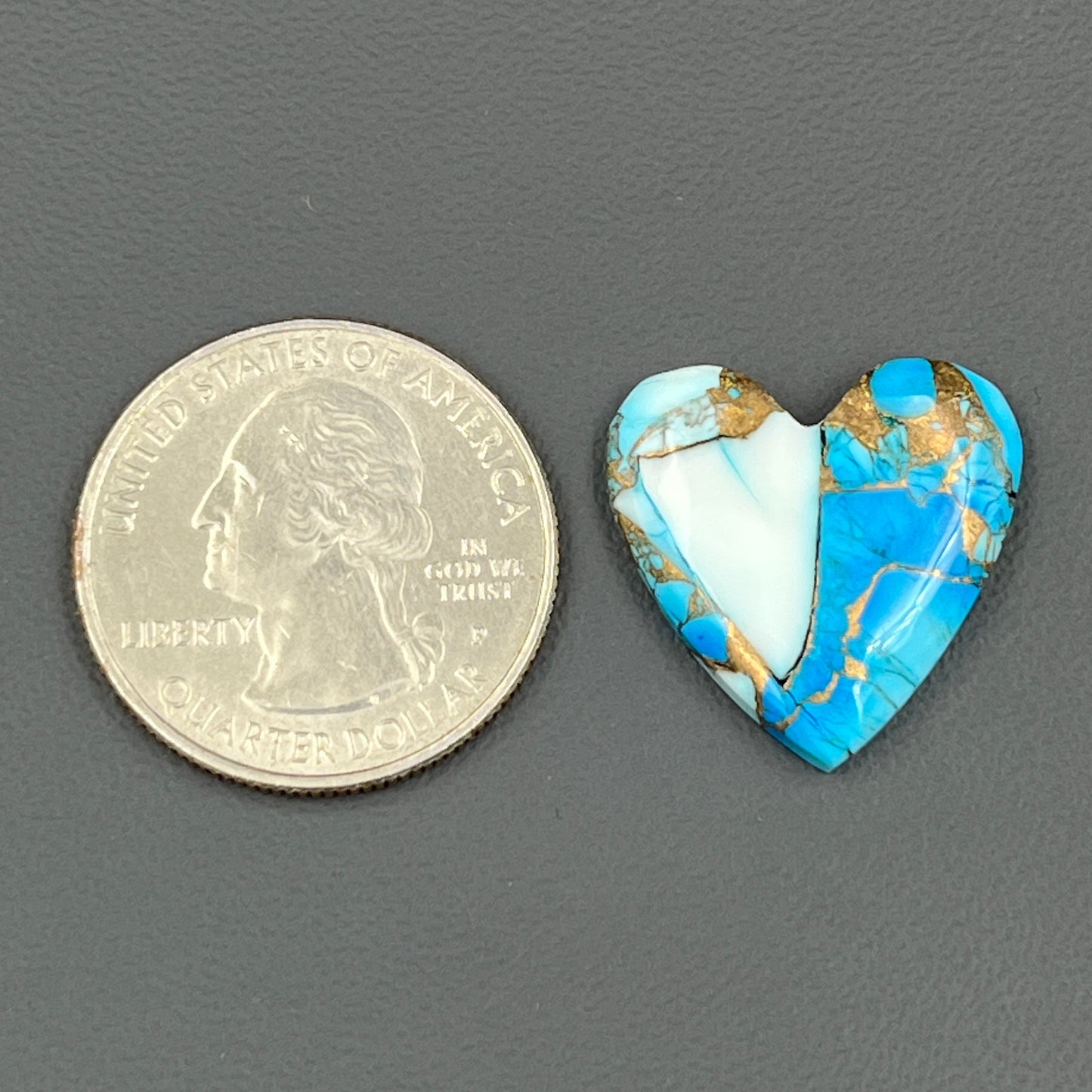 Kingman Ice Blue Dahlia - Loose Cabs - Heart