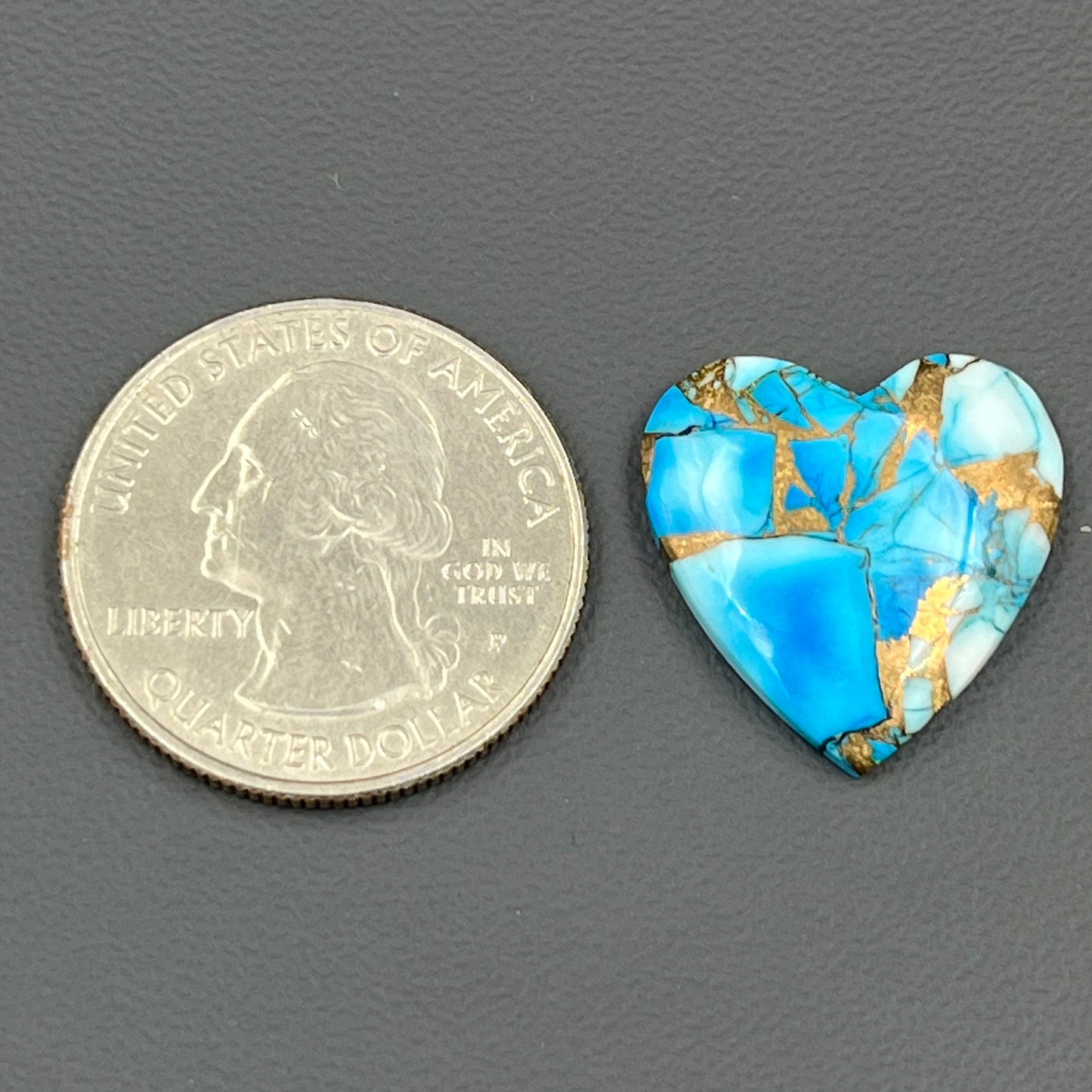 Kingman Ice Blue Dahlia - Loose Cabs - Heart
