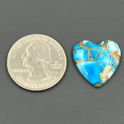 Kingman Ice Blue Dahlia - Loose Cabs - Heart