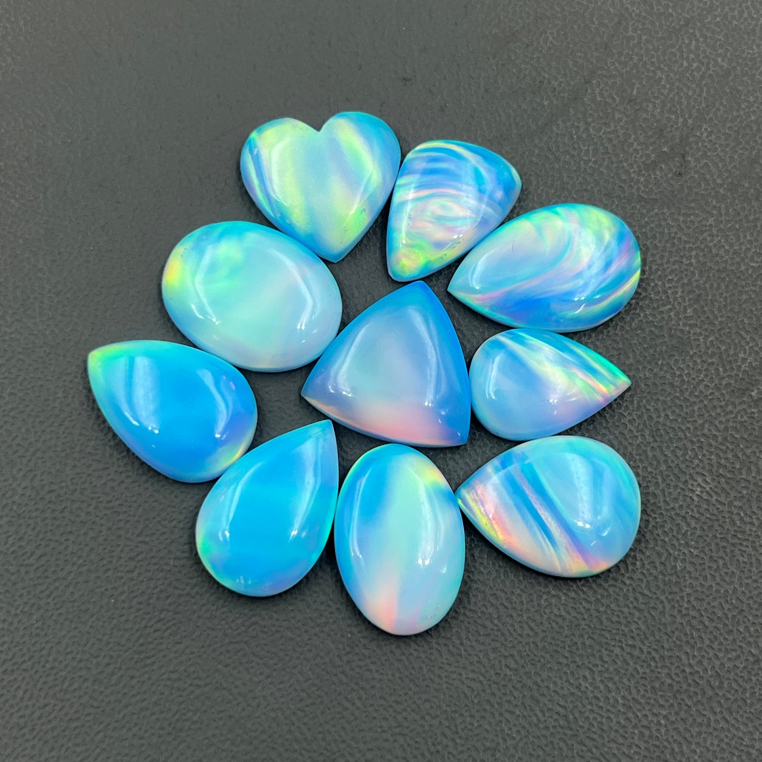 Aurora Opal Cabochon, Sky Blue Shade Aura Opal Gemstone Wholesale Lot