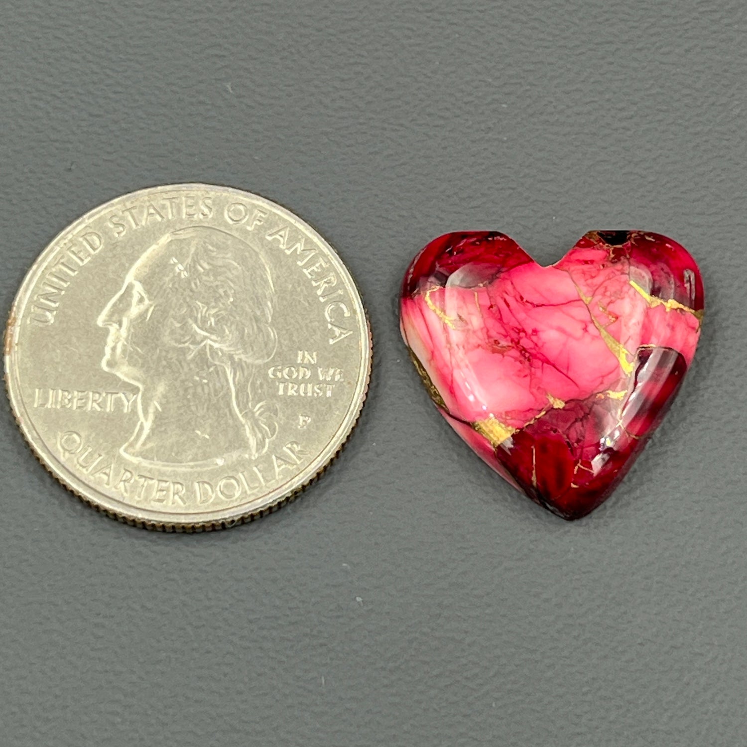 Kingman Red Rose Dahlia - Loose Cab -  Heart