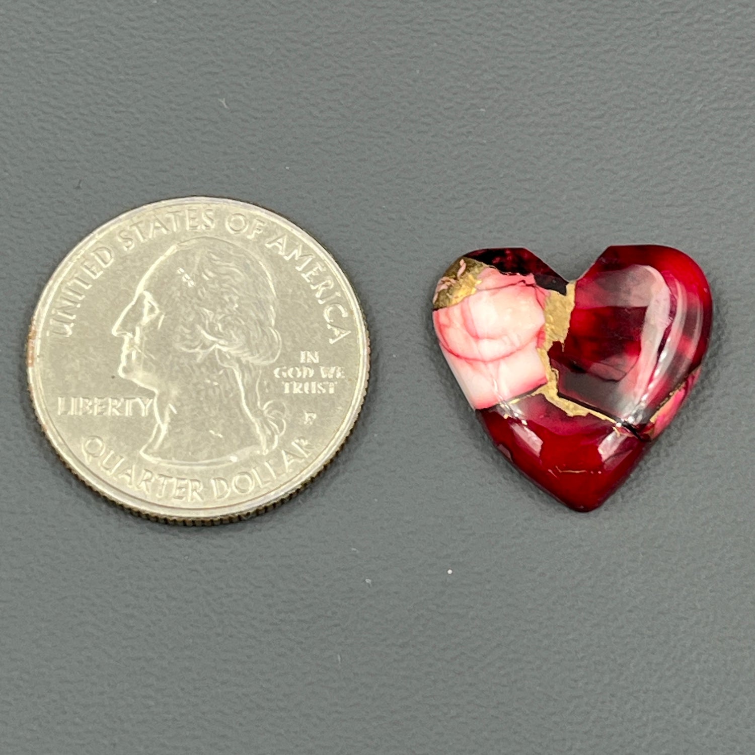 Kingman Red Rose Dahlia - Loose Cab -  Heart