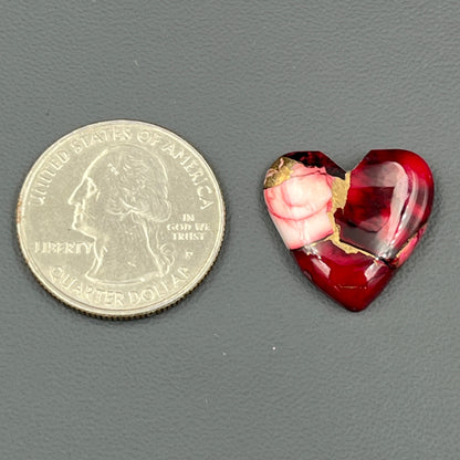 Kingman Red Rose Dahlia - Loose Cab -  Heart